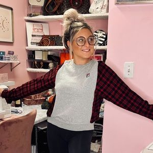 Vintage handmade FILA flannel crewneck